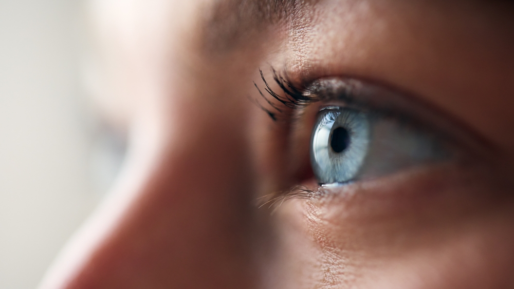 close up of a womans eye