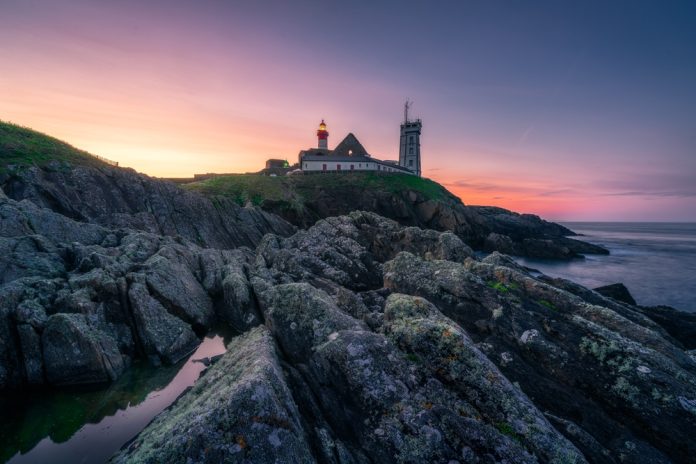 Saint-Mathieu Lighthouse at sunrise