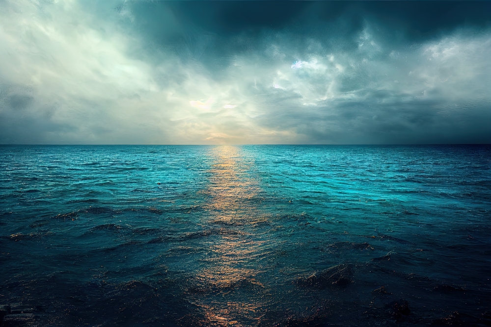 ocean with clouds