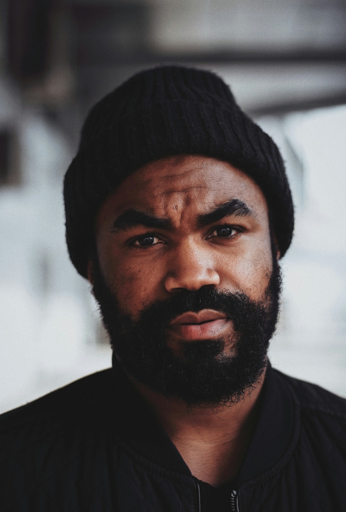 Man in a black wool cap