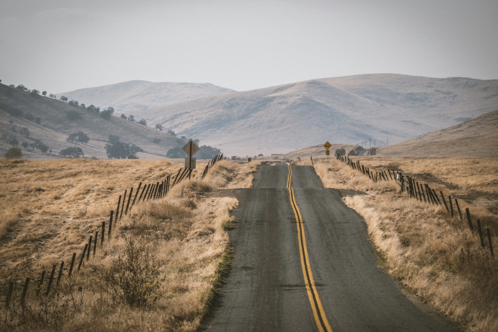 Empty road in the middle of no where