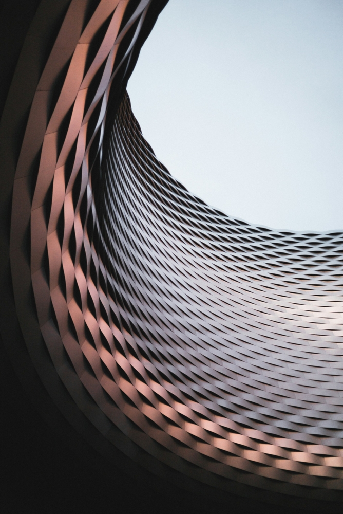abstract photo of a curved building