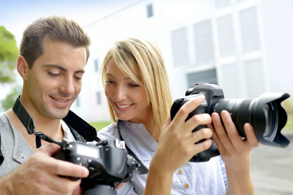 two photographers working together