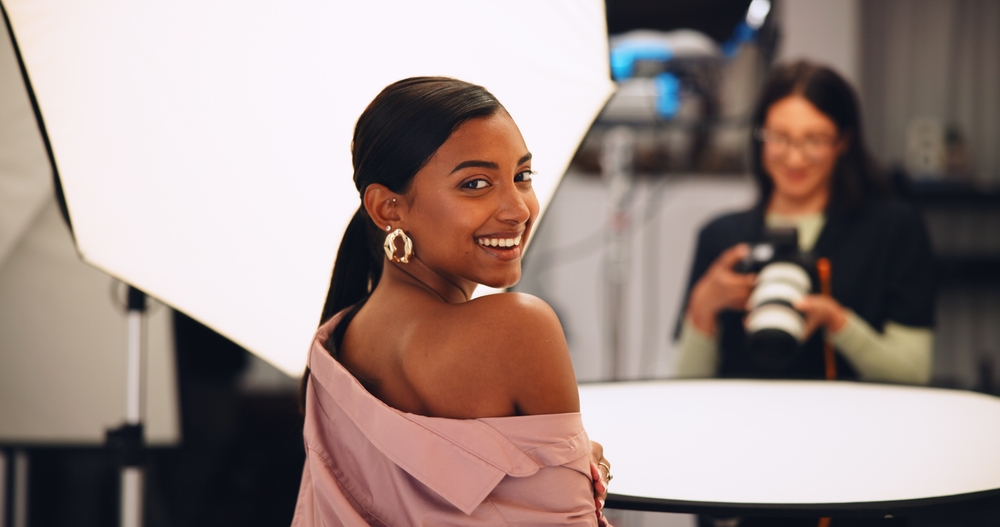 beautiful woman posing for the camera