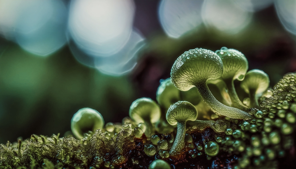 Macro Mushrooms with Bokeh