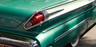 Taillight of an old car