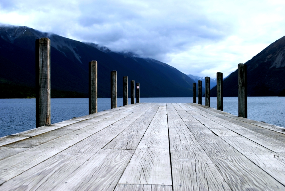 Low angle of a dock
