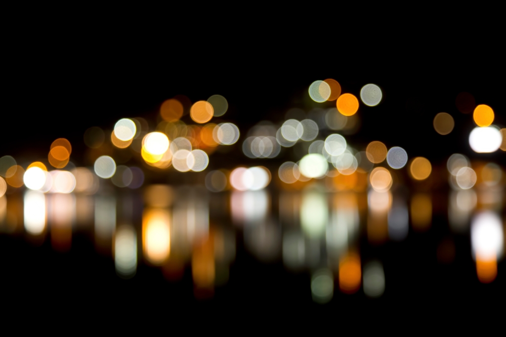 Bokeh lights of a city