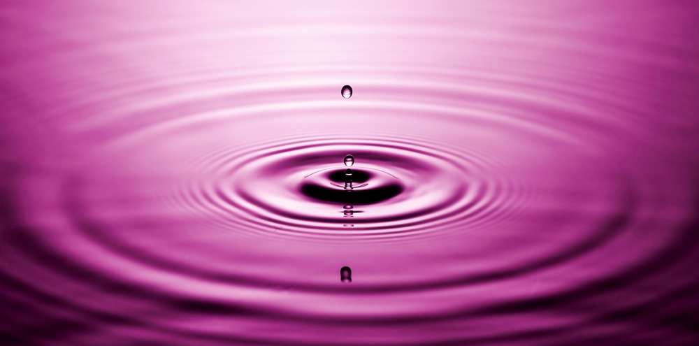 purple water drop falling