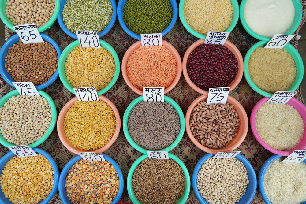 Colorful lentils